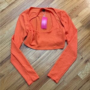 NWT Shein Stylish Orange Women's Crop Top